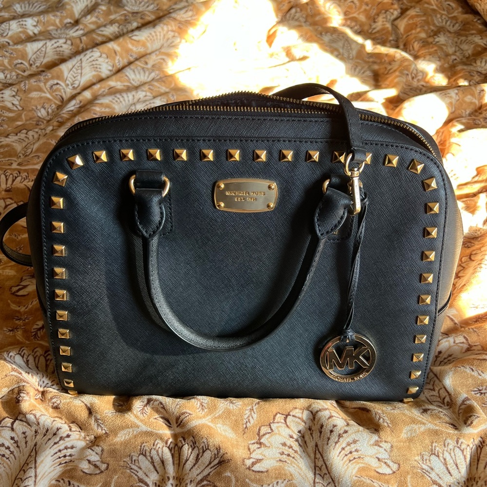 Michael Kors black studded bag
